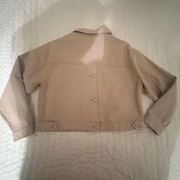OAT Women's Tan Jean Jacket - Picture 3 of 3